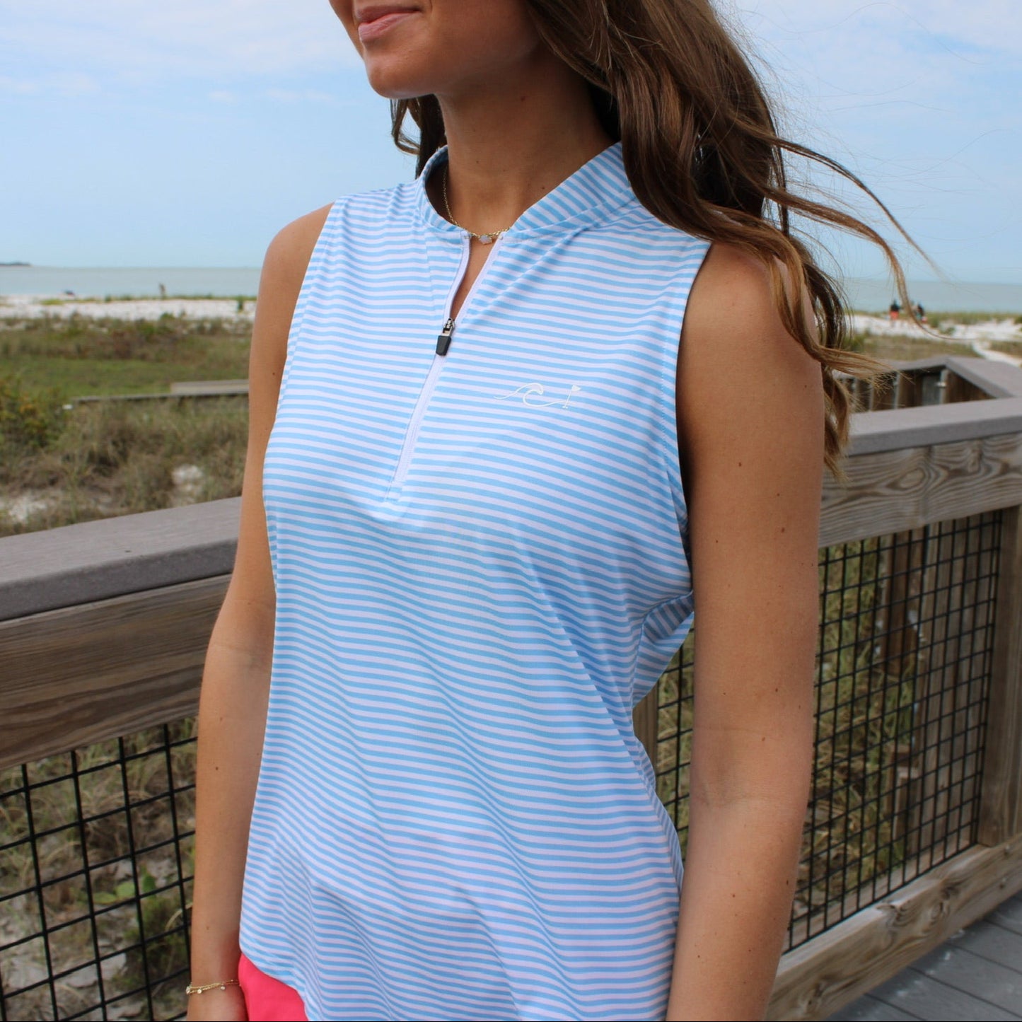 Women's performance golf polo inspired by Good Good and Fore the Girls, lightweight and moisture-wicking