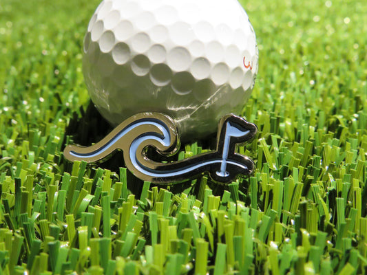 Wave logo ball markers - 2 Pack