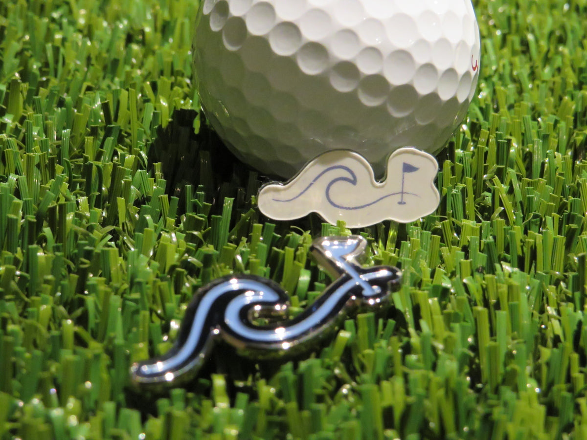Wave logo ball markers - 2 Pack