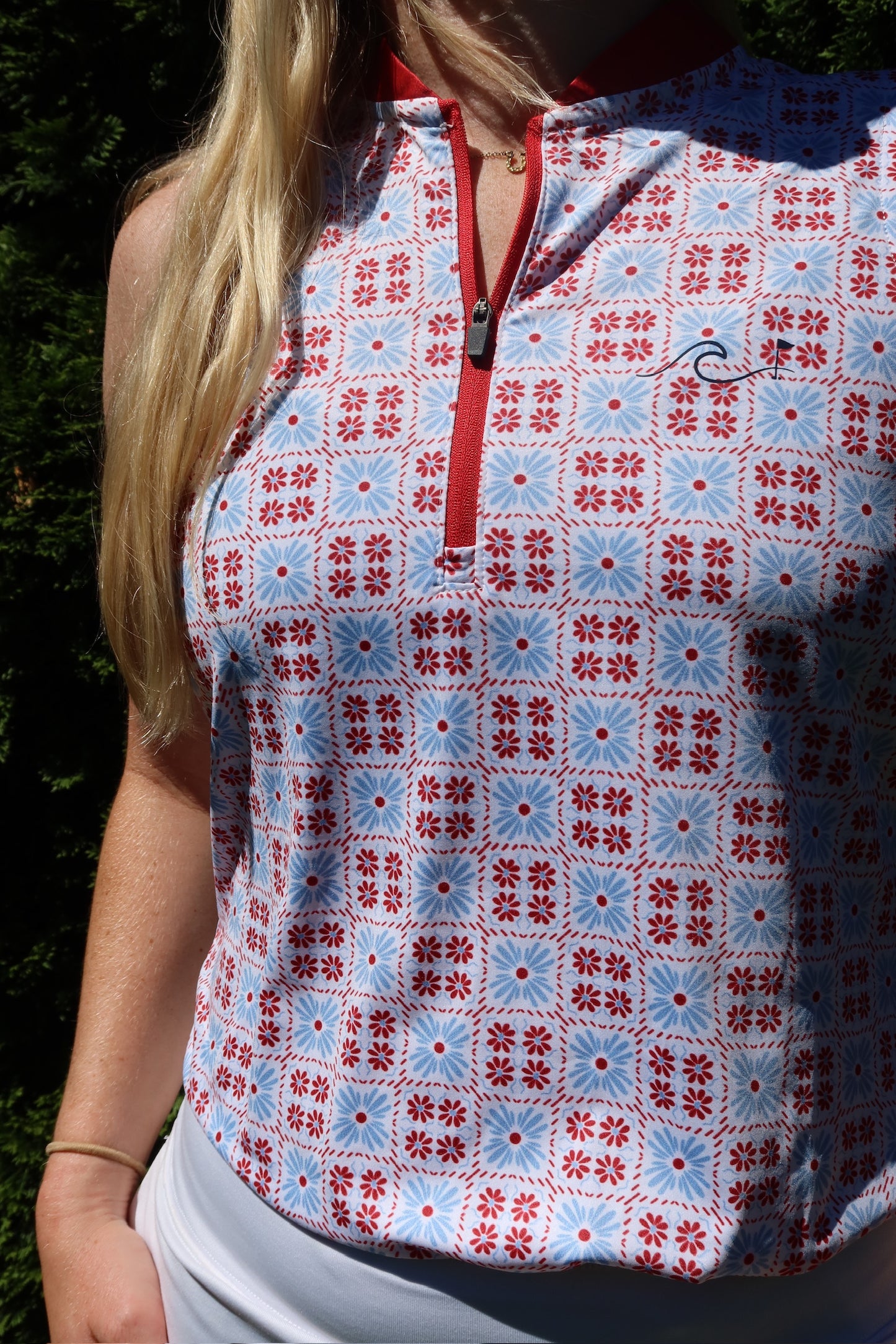 Patchwork Sleeveless Top - Women's