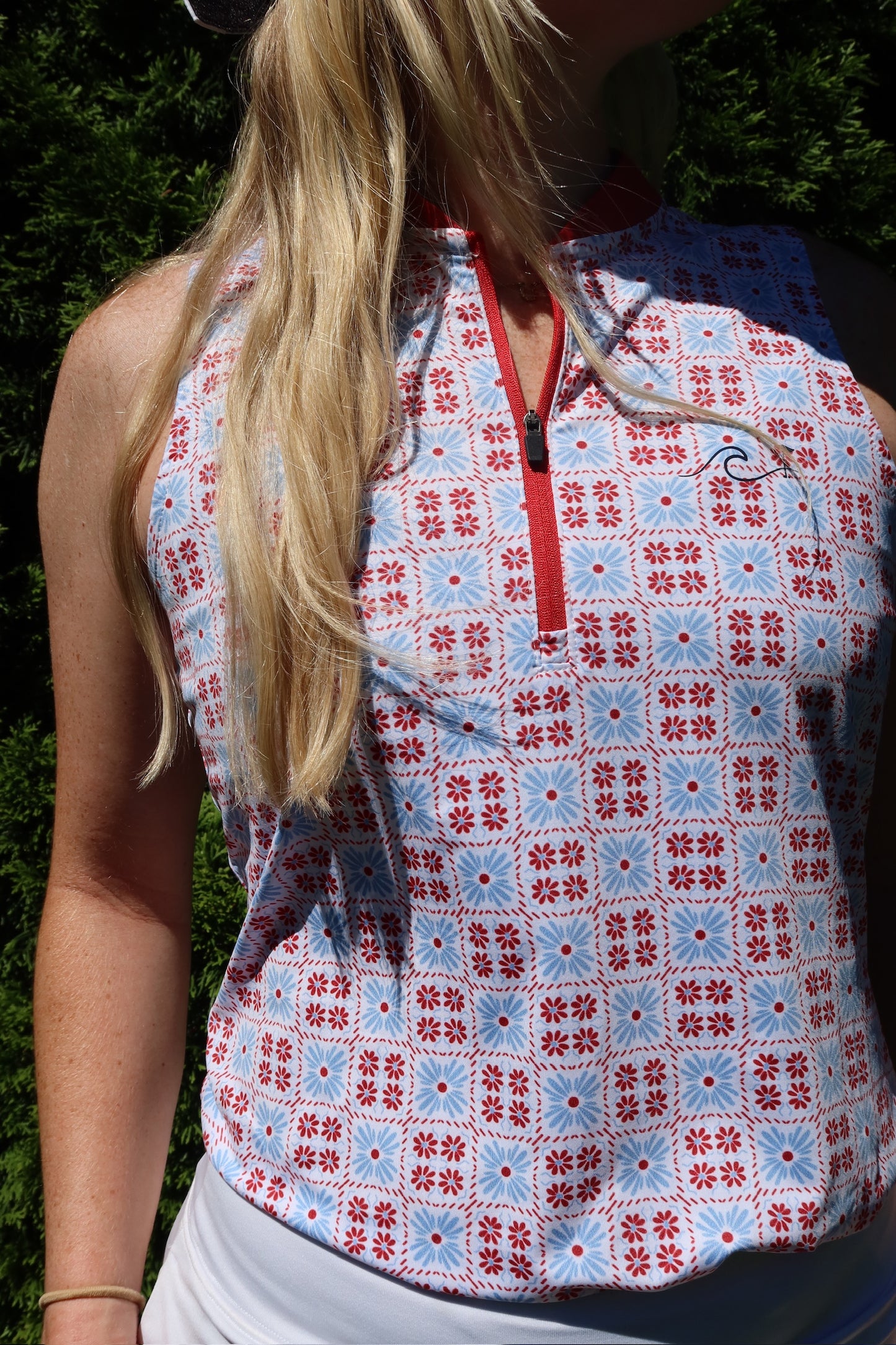 Patchwork Sleeveless Top - Women's